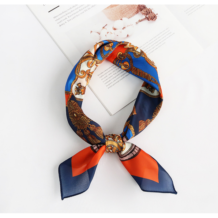 스카프 사각 실크 4계절 여성 미니스카프