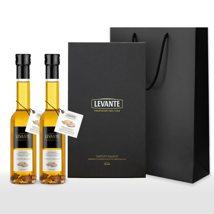  르반테 화이트 트러플오일 선물세트 250ml 2병 실제송로버섯첨가 
