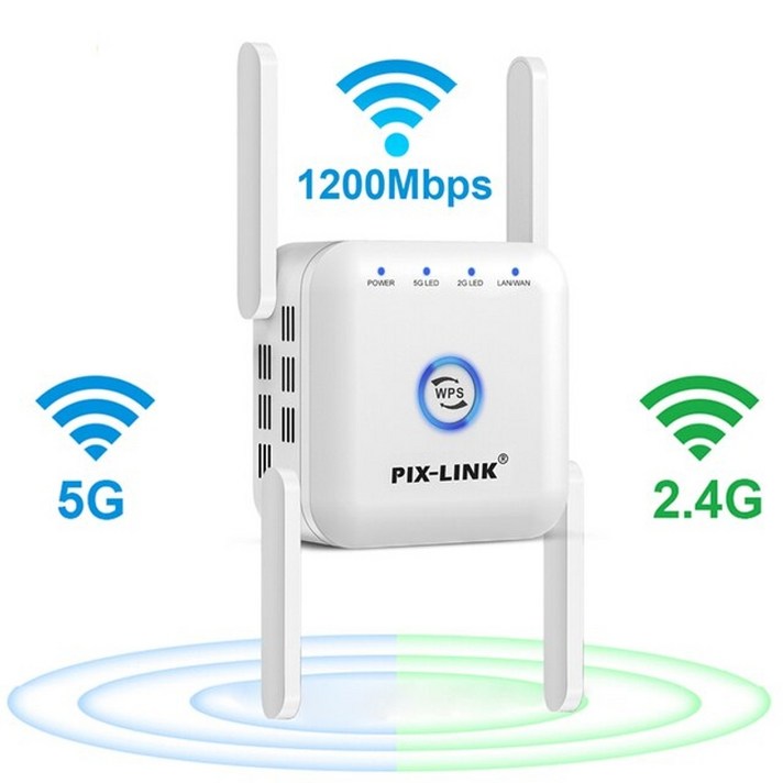 5G WiFi 리피터 WiFi 증폭기 5Ghz 장거리 익스텐더 1200M 무선 부스터 홈 Wi-Fi 인터넷 신호 증폭기, 협동사, 미국 플러그, 1200M 2.4G 5G 화이트