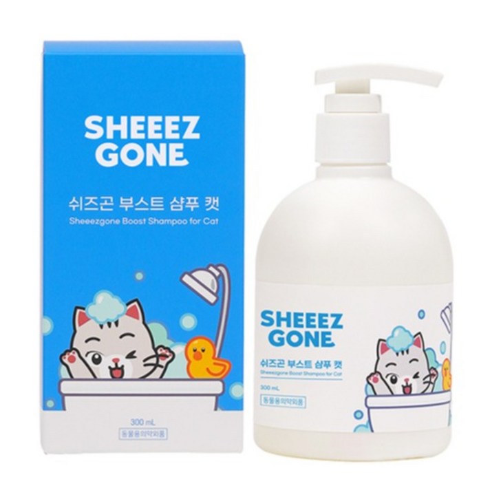 쉬즈곤 부스트 캣 저자극 애플블라썸 향 고양이 샴푸, 300ml, 1개