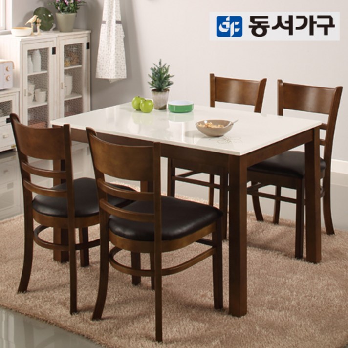 동서가구 LV모던 하이그로시 식탁세트 DF626183, 엔틱