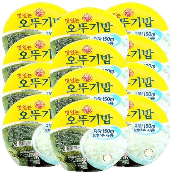 오뚜기 맛있는 오뚜기밥, 200g, 12개