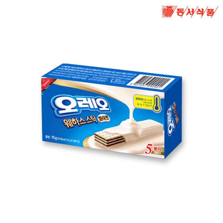 [동서식품] 오레오 화이트웨하스 스틱 75g, 단품