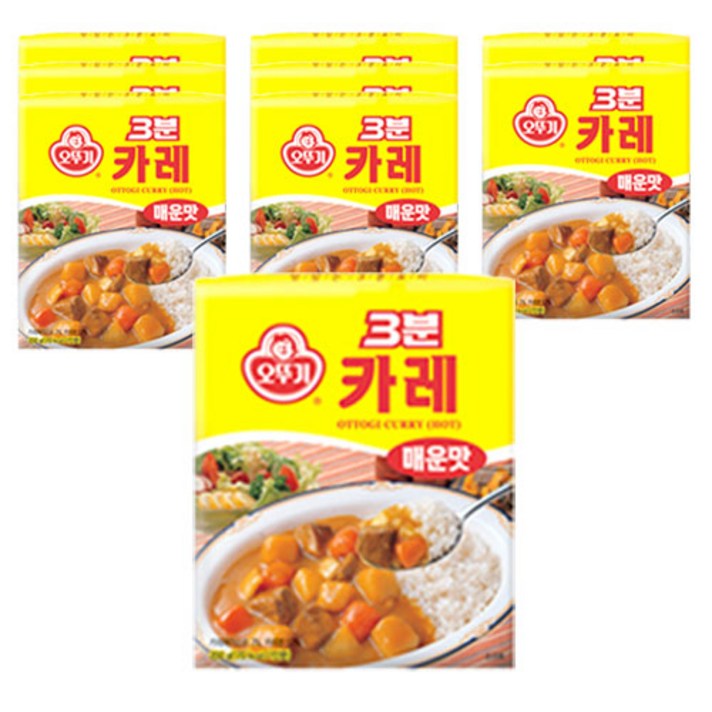 오뚜기 3분 카레 매운맛, 200g, 10개