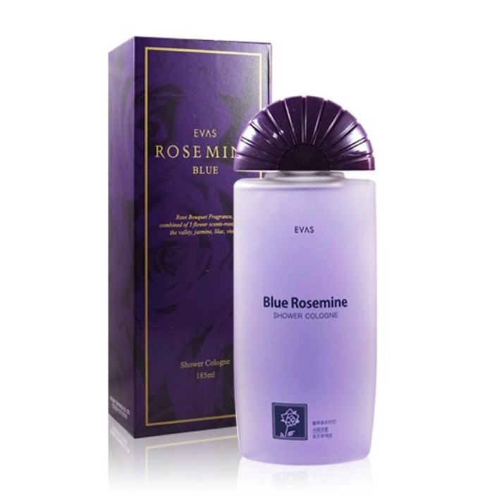 에바스 블루 로즈마인 샤워코롱 185ml (2개) 바디퍼퓸, 2개
