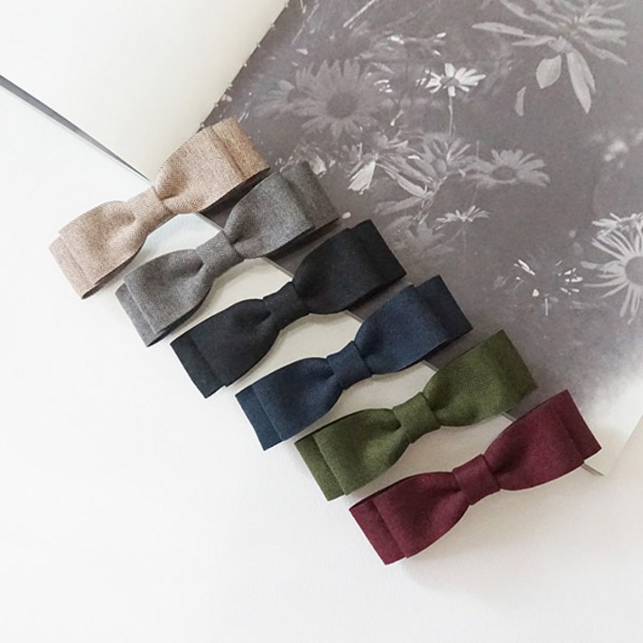 헤미쉬스타일 헤링본 리본 머리핀