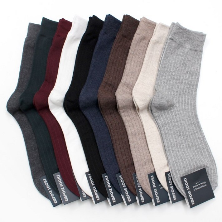 유어삭스 남성용 골지무지맨 긴목양말