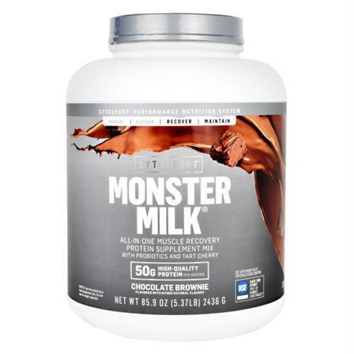 Cytosport 몬스터 밀크 초콜릿 브라우니, 2436g, 1개
