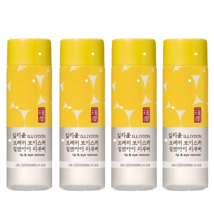 일리윤 프레시 모이스처 립앤아이 리무버, 100ml, 4개