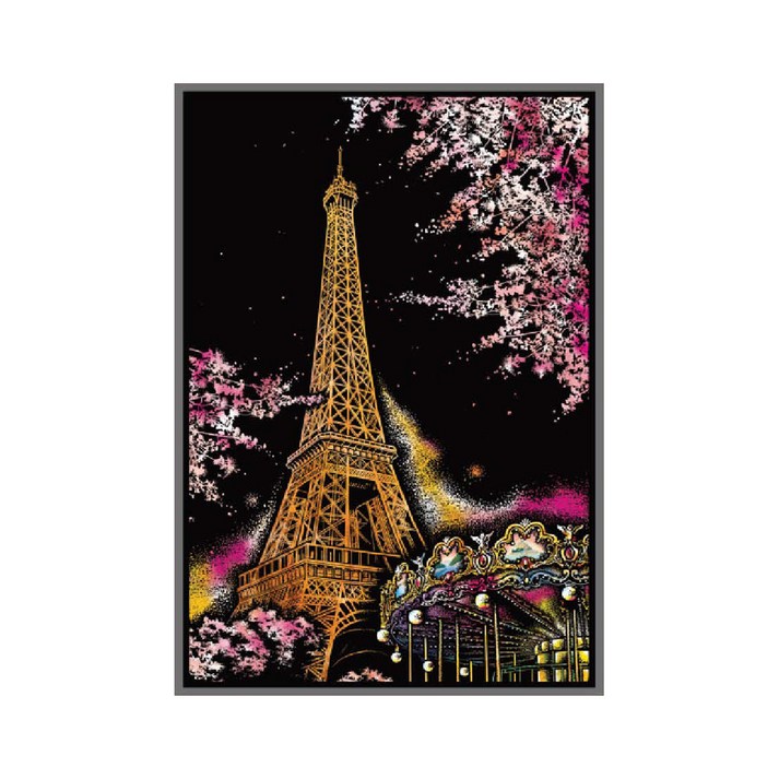 체리블러썸 스크래치 싱글 엽서, 에펠탑