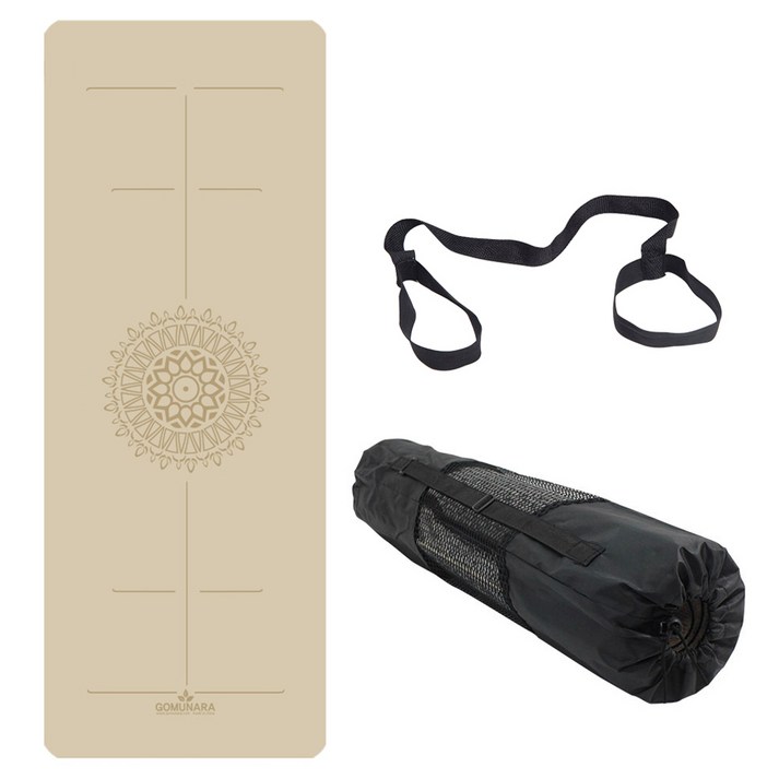 고무나라 TPE PRO 센터라인 요가매트 8mm + 보관스트랩 + 전용가방 세트