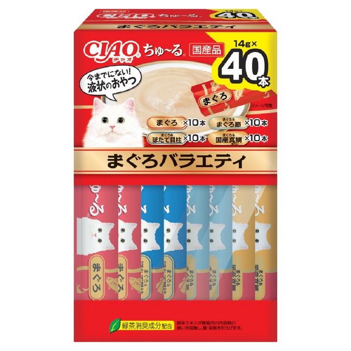 챠오츄르 고양이 버라이어티 짜먹는 간식 40p