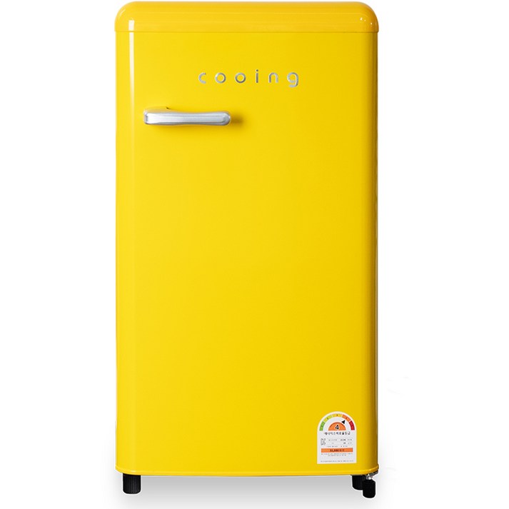 스메그냉장고 쿠잉전자 레트로 소형 냉장고 REF-S92Y 퓨어옐로우