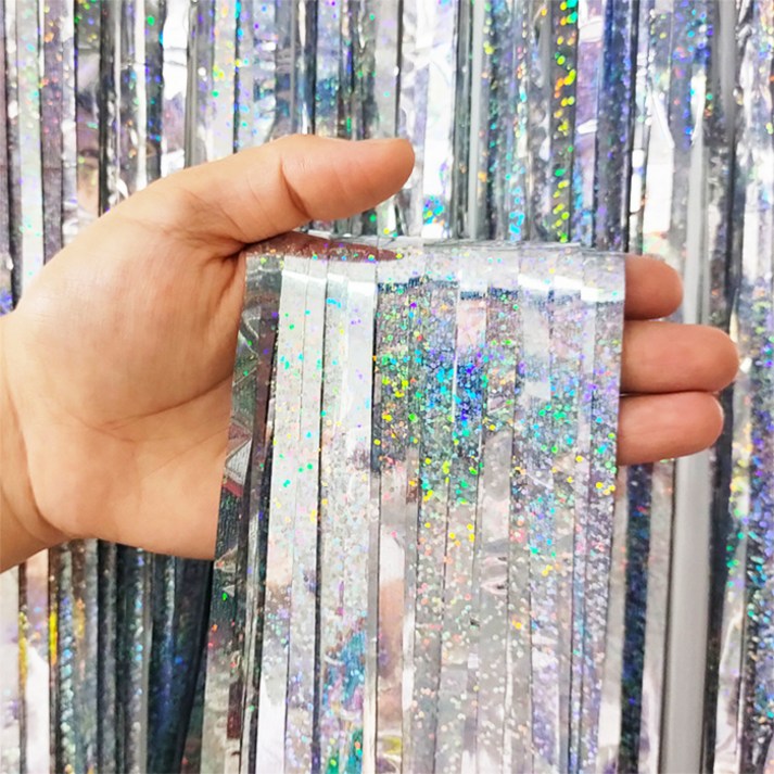 윰스 생일파티 홀로그램 커튼 2m