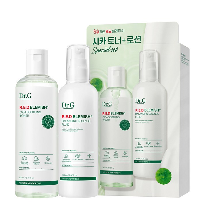 닥터지 레드 블레미쉬 시카 토너 200ml 로션 150ml 세트, 1세트