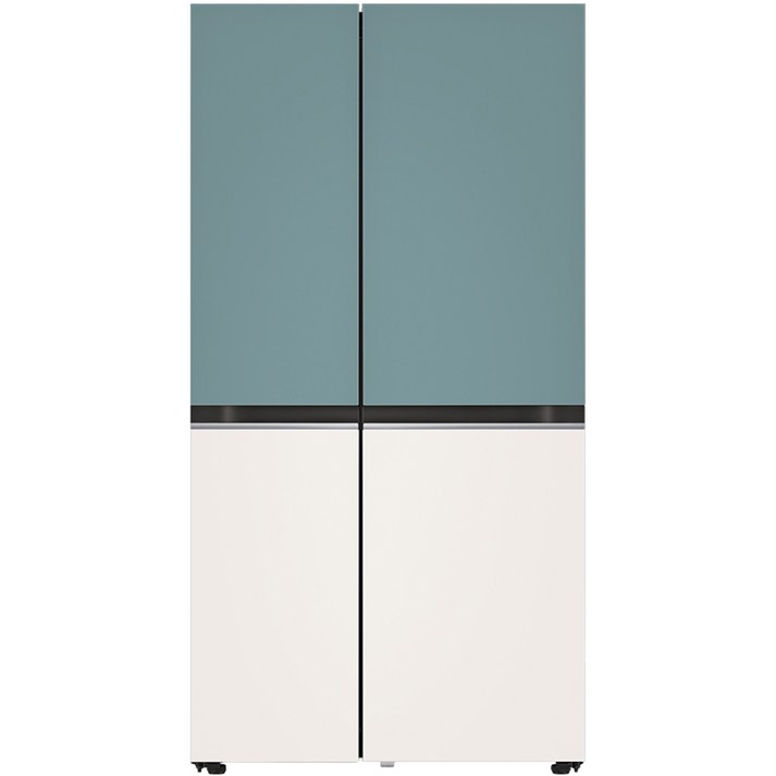 [색상선택형] LG전자 오브제컬렉션 디오스 2도어 냉장고 832L 방문설치, 클레이민트(상단), 베이지(하단), S834MTE10 20230103