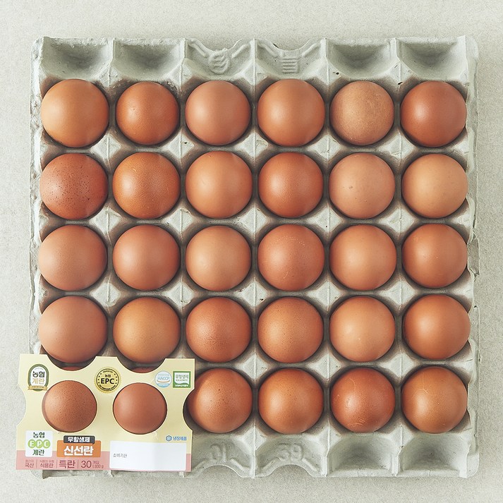 농협 EPC 무항생제 인증 특란 1.8kg, 1개, 30구