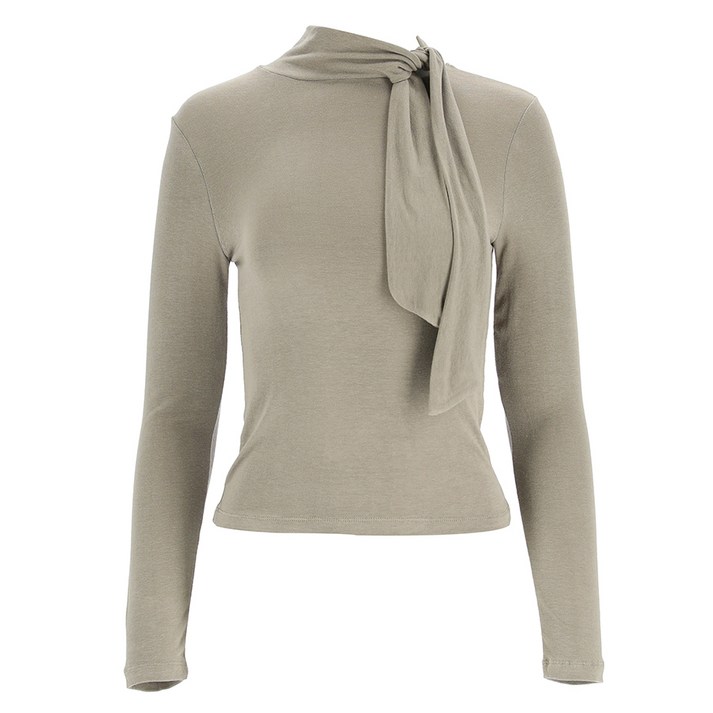 이사베이 여성용 타이 디테일 티셔츠 VHIAX2850