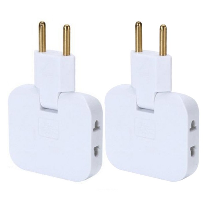 EU US 중국 돼지코 플러그 한국 변환 멀티 어댑터 110v 220v 3in1 틈새 화이트 2개 구성, 6.5cm, 2개 EU US 중국 돼지코 플러그 한국 변환 멀티 어댑터 110v 220v 3in1 틈새 화이트 2개 구성, 6.5cm, 2개