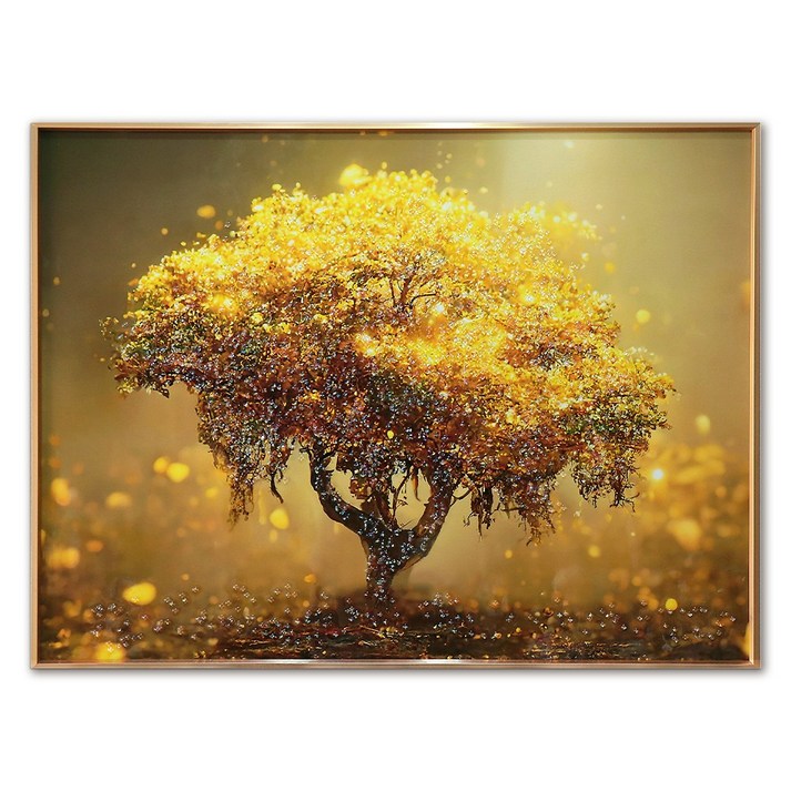 황금돈나무액자 돈들어오는그림 황금 돈나무 아크릴 인테리어 그림액자 AHG022