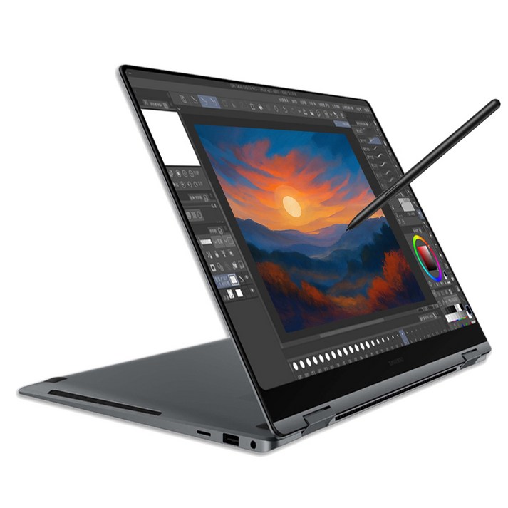 삼성전자 갤럭시북5 프로 360 NT960QHA-K71A 인텔 울트라7 고해상도 16인치 AI 코파일럿+ S펜 드로잉 2in1 노트북, 그레이, 갤럭시북5 프로 360, 1TB, 16GB, WIN11 Home