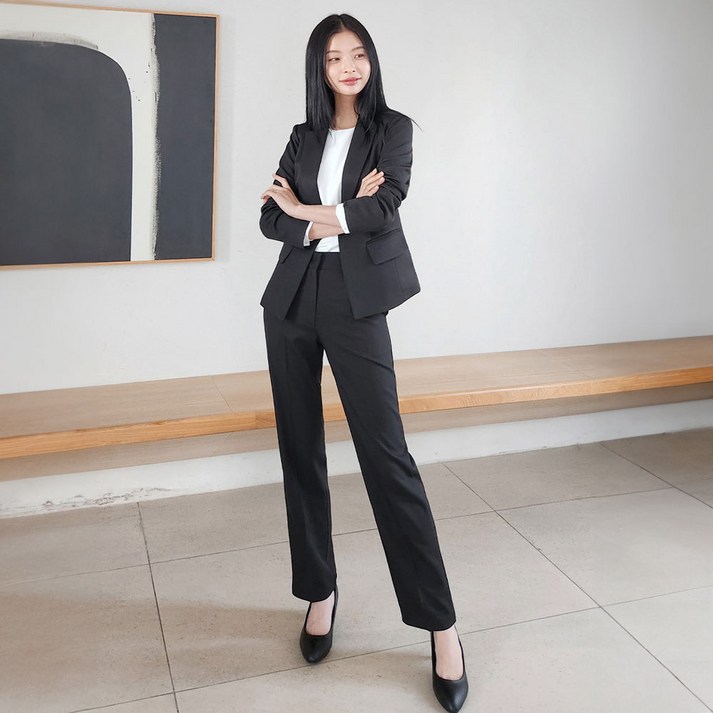 여성 바지 정장 세트 여자 셋업 투피스 기본 베이직 유니폼 가성비