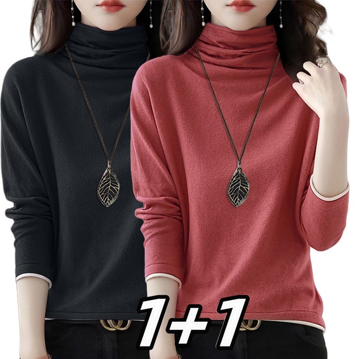 1  1 목폴라 여성티셔츠 엄마 긴팔티 중년여성 블라우스 맨투맨 티  AIJ6549 28