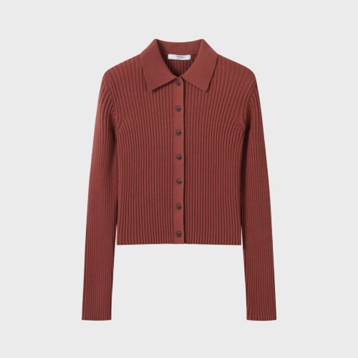 탑텐 여성 소프트 카라 립 가디건 MSF1EC2901