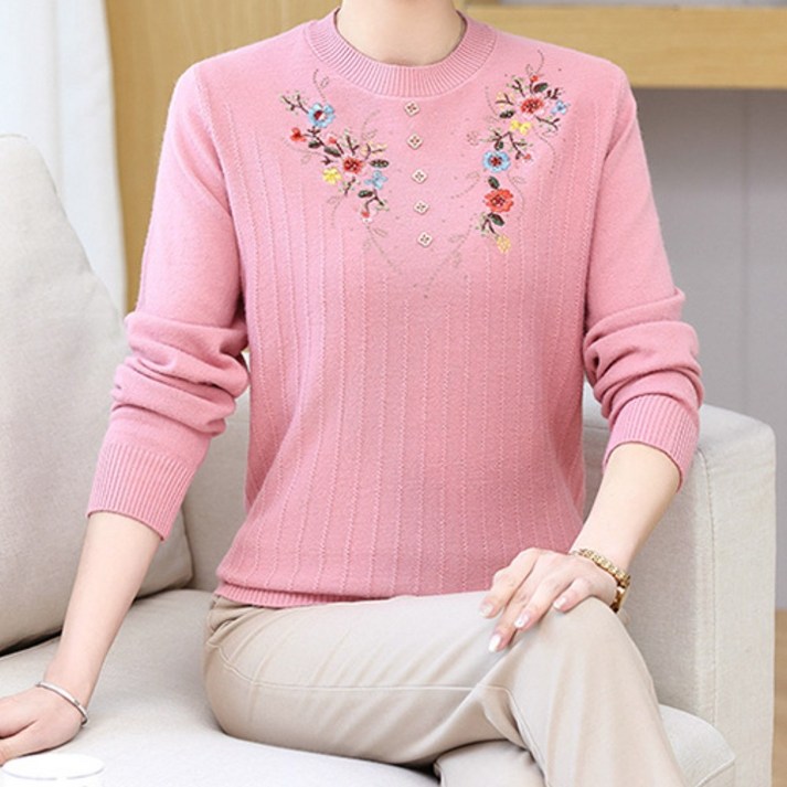 목련옷장 70대110세 할머니 포근한니트티 요양원옷 경로당옷 마실룩