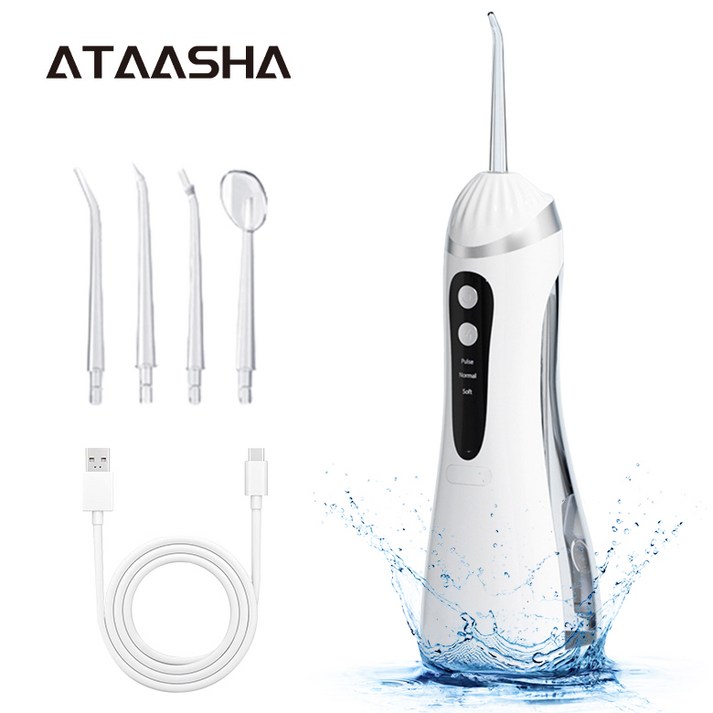 Ataasha 무선 휴대용 구강세정기  4개노즐팁 스케일링 AT25P