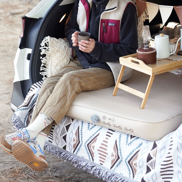 빈슨메시프 자충매트 카스테라 10T 더블 10cm 캠핑 2인용 자충 에어매트 휴대용 매트리스