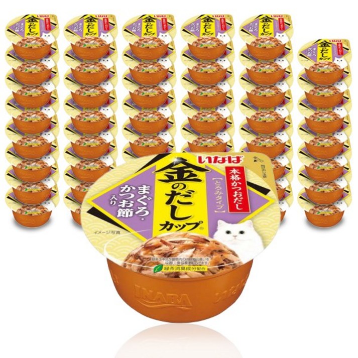 이나바 금빛육수컵 닭가슴살 앤 가리비 IMC146, 참치가츠오부시, 70g, 48개