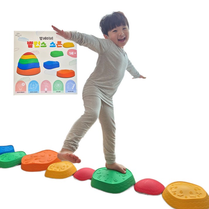 벨베이비 밸런스 스톤 유아체육 대근육 운동 발달, 1세트
