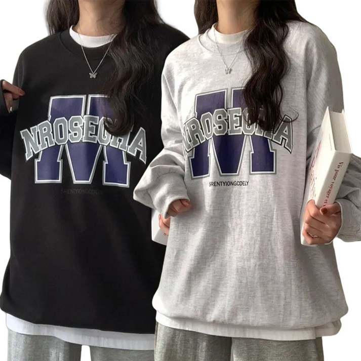 1+1 여성티셔츠 / 긴팔티 / 블라우스 / 맨투맨 티 / 라운드 UNE8640 48