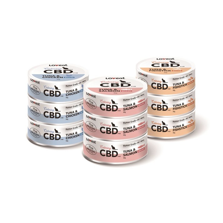 사조 러브잇 CBD 고양이 주식캔, 24개, 90g, 흰살참치&치킨 12개 + 흰살참치&연어 12개
