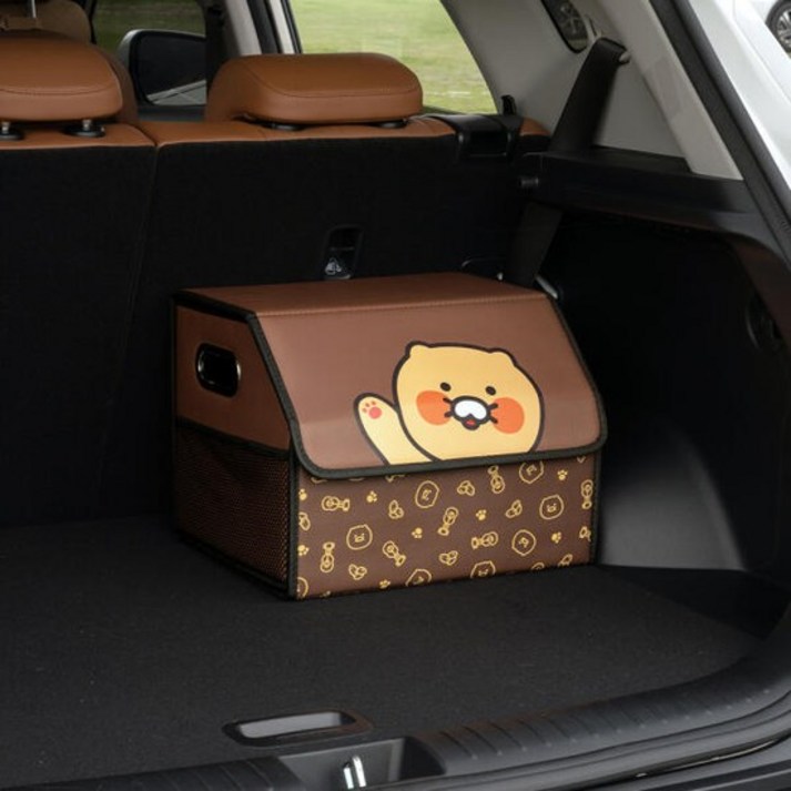 카카오프렌즈 춘식이 소형 클리어 차량용 트렁크 보관함 트렁크 정리함 대용량 접이식 보관함