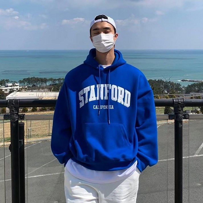 TKX 남성용 캐주얼 후드 티셔츠 봄 가을용 후드티 편안한핏 트렌디한 디자인  KZ95