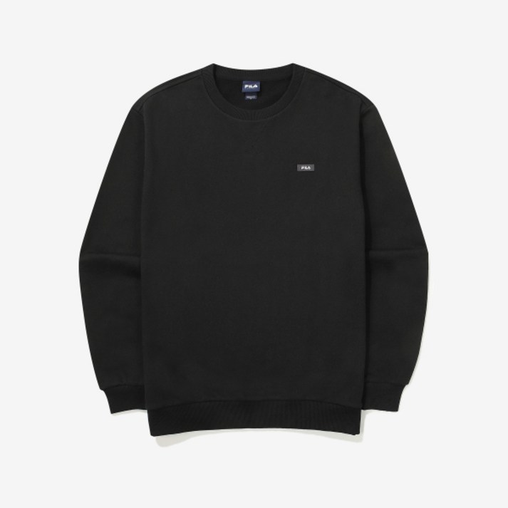 FILA 기모 베이직 스몰로고 맨투맨 FS2POG4101UBLK