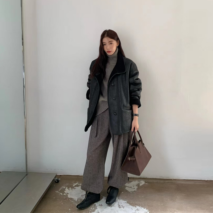루메코23 하이넥 무스탕 J78