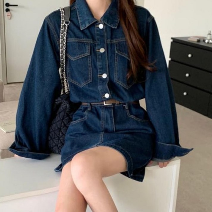 미니기장의 데님 원피스 사계절 착용이 가능한 청원피스