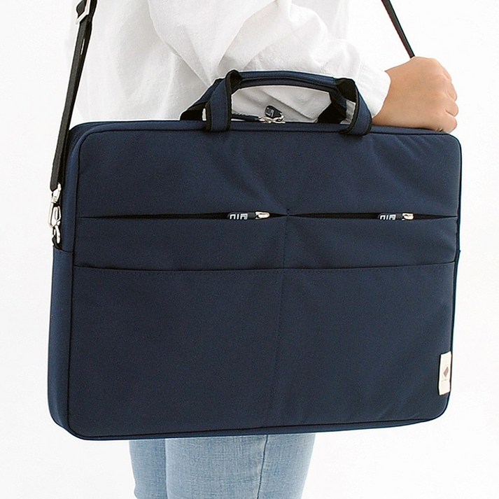 씨엘로B 노트북 가방 파우치 맥북 LG그램 갤럭시북 13인치 14인치 15인치 16인치 17인치, 네이비, 1개