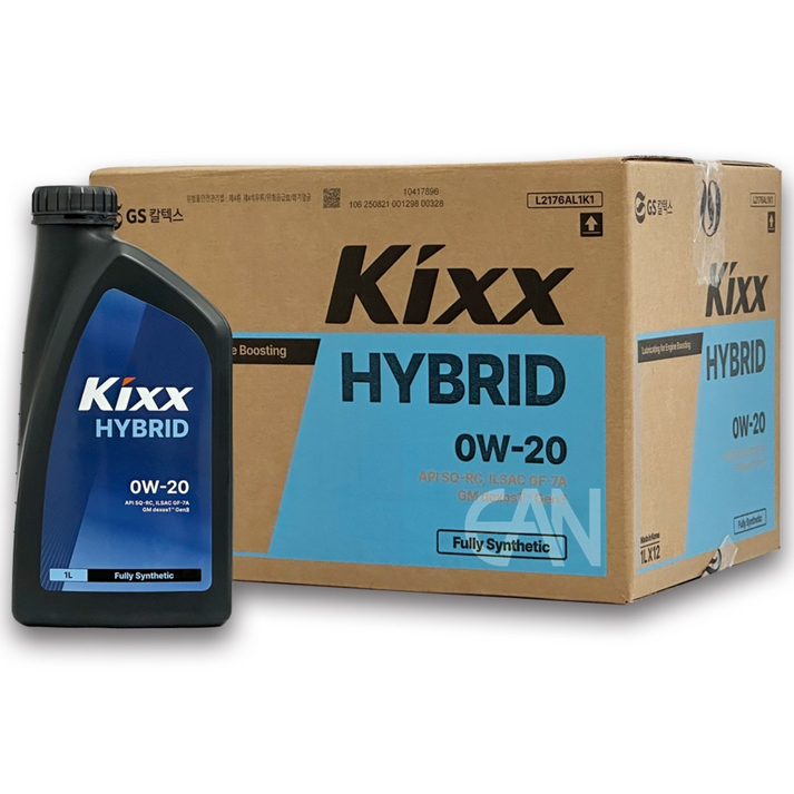 [최신 API] KIXX HYBRID 0W20 1L 하이브리드 엔진오일, 0w20, 12개, 1L