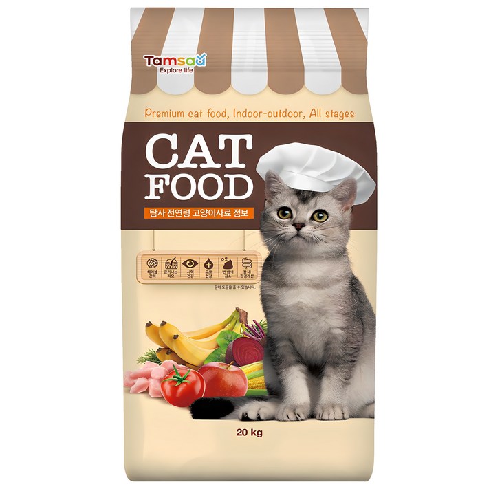 탐사 전연령용 고양이 사료, 20kg, 1개, 닭 탐사 전연령용 고양이 사료, 20kg, 1개, 닭