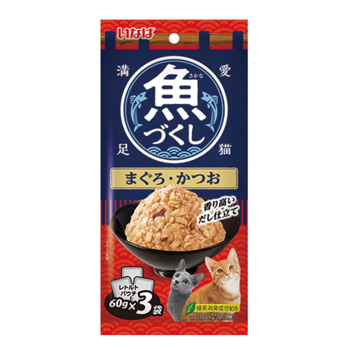 이나바 고양이 생선 가득 파우치