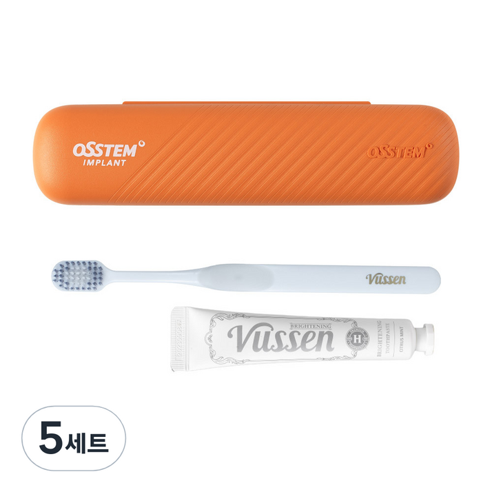 오스템파마 여행 휴대용 양치키트 뷰센 H 브라이트닝 치약 40g 칫솔 세트, 5세트 오스템파마 여행 휴대용 양치키트 뷰센 H 브라이트닝 치약 40g 칫솔 세트, 5세트