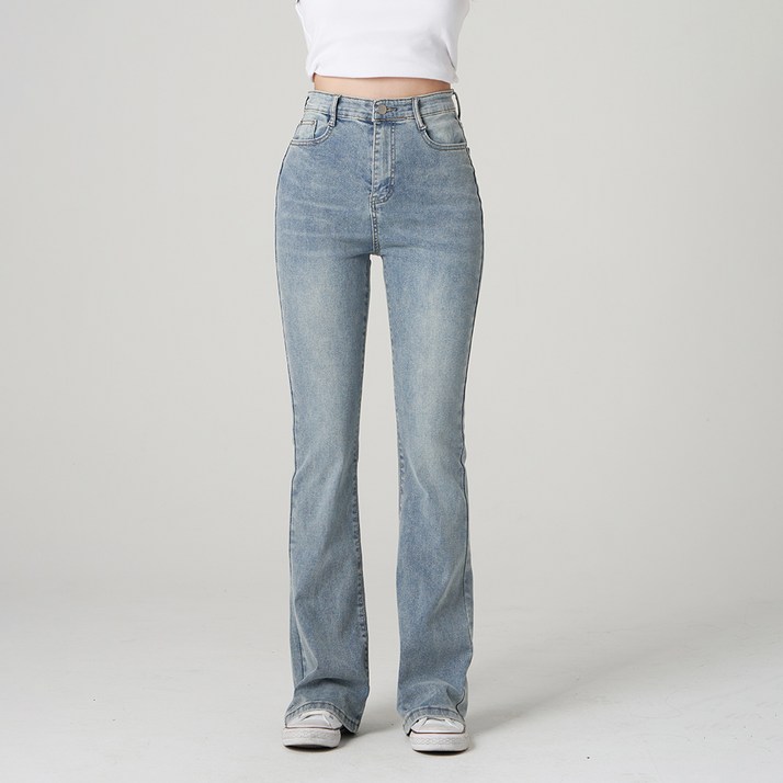 토마토팩토리 여성용 미드나잇 세미 부츠컷 데님팬츠 롱