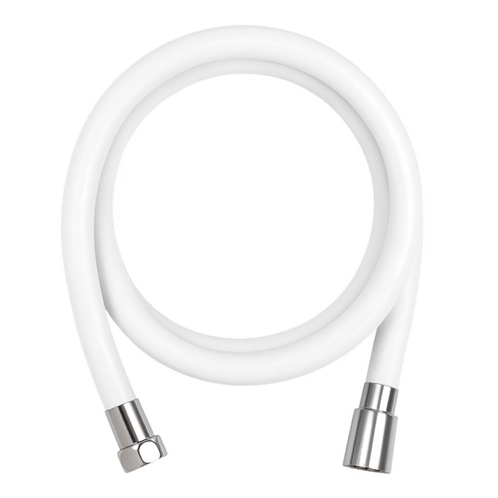 해피달링 리플랜 꼬임 물때 방지 PVC 샤워호스, 2m, 화이트