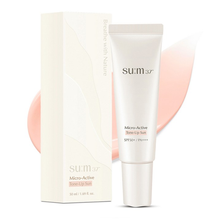 숨37도 마이크로액티브 톤업 선크림 SPF50 PA