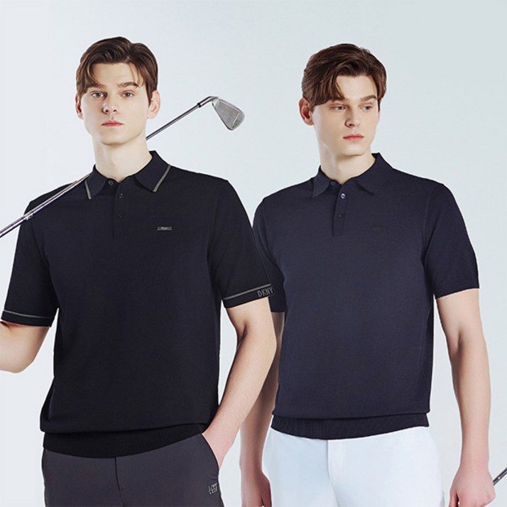DKNYGOLF 남성용 하프 슬리브 니트 2종 세트