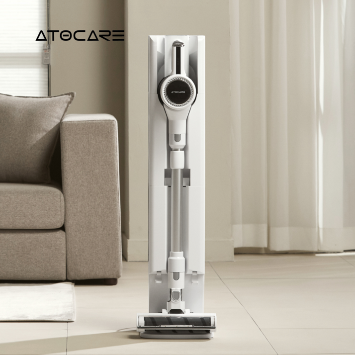 로켓 아토케어 도크스톰 초강력 올인원 스테이션 자동 먼지비움 6단계 필터링 무선청소기